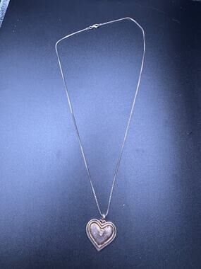 Vtg Sterling Silver 925 Diamond My Daughter My Joy Heart Pendant Necklace